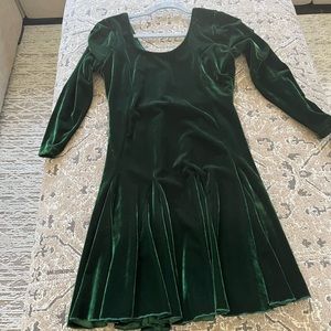 Green velvet dress jr size